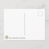 Elegante Rot-Gold-Hochzeit Ankündigungspostkarte (Rückseite)