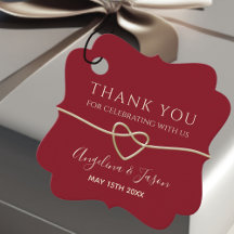 Elegante Rot-Gold-Hochzeit