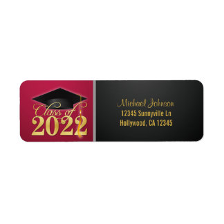 Elegante Rot-Gold-Klasse des 2022-Labels