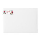 Elegante Rot Grüne Blütenschneeflocke Weihnachten (Vorderseite)