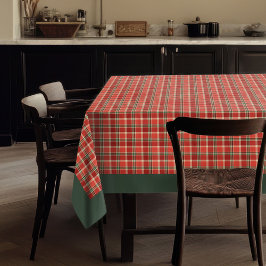 Elegante Rot-Grüner Tartan Saisonale Tischeinstell Tischdecke