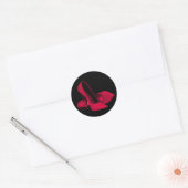 Elegante Rot-High-Heel-Sticker Runder Aufkleber (Umschlag)