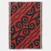 Elegante Rot-Schwarz-Moderne Decke (Vorderseite Vertikal)