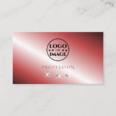 Elegante Rot-Silber-Sparkling-Diamanten mit Logo Visitenkarte (Vorderseite)