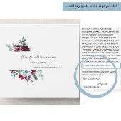 Elegante Rot- und Blautönen mit Perforierter UAWG All In One Einladung