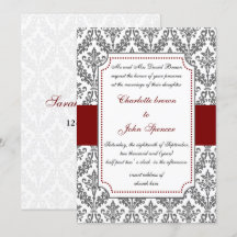 elegante Rot- und Damastenhochzeit