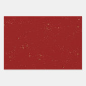 Elegante Rot- und Goldmuster Geschenkpapier Set (Vorderseite 3)