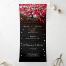 Elegante Rot- und Rosa-Herzblatt-Hochzeit T