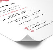 Elegante Rot und Schwarz Poster (Ecke)