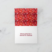 Elegante Rot-Weiß-Fotokarte Feiertagskarte (Innenseite)