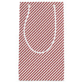 Elegante Rot-Weiß-Streifen Kleine Geschenktüte (Vorderseite)