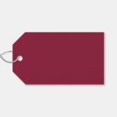 Elegante Rot-Weiß-Tanz Hochzeit Geschenkanhänger (Rückseite Horizontal)