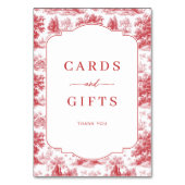 Elegante Rot-Weiße Dankeskarten Tischnummer (Rückseite)