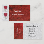 Elegante rot-weiße Visitenkarten Visitenkarte (Vorne/Hinten)