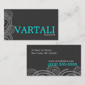 Elegante Rotations-aquamarine Geschäfts-Karte Visitenkarte (Vorne/Hinten)