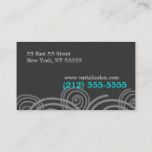 Elegante Rotations-aquamarine Geschäfts-Karte Visitenkarte (Rückseite)