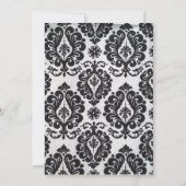 Elegante rote Akzent-Hochzeit laden ein Einladung (Rückseite)