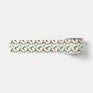 Elegante Rote Beere Weihnachten Satinband