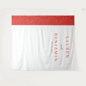 Elegante rote Blattstruktur Wandteppich (Vorderseite (Horizontal))