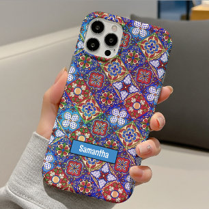 Elegante rote, blaue, violette mexikanische Talave Case-Mate iPhone Hülle