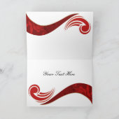 elegante rote blüh Business Dankeschön Karten (Innenseite)