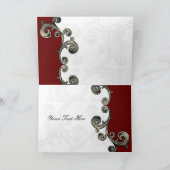 elegante rote blüh Business Dankeschön Karten (Innenseite)