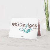 elegante rote blüh Business Dankeschön Karten (Rückseite)