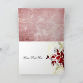 elegante rote blüh Business Dankeschön Karten (Innenseite)