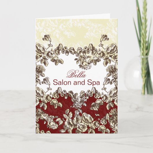 elegante rote blüh Business Dankeschön Karten (Vorderseite)