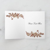 elegante rote blüh Business Dankeschön Karten (Innenseite)