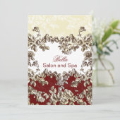 elegante rote blüh Business Dankeschön Karten (Stehend Vorderseite)