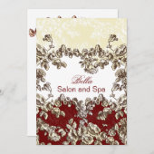 elegante rote blüh Business Dankeschön Karten (Vorne/Hinten)