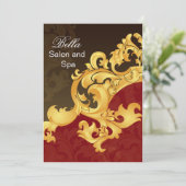 elegante rote blüh Business Dankeschön Karten (Stehend Vorderseite)