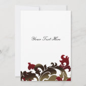 elegante rote blüh Business Dankeschön Karten (Rückseite)