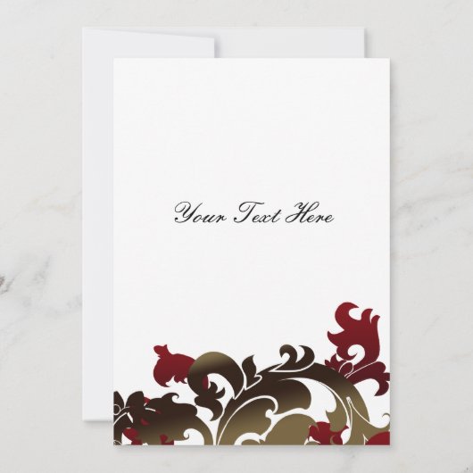 elegante rote blüh Business Dankeschön Karten (Rückseite)