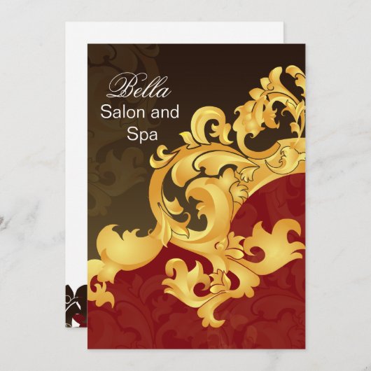 elegante rote blüh Business Dankeschön Karten (Vorne/Hinten)