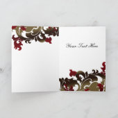 elegante rote blüh Business Dankeschön Karten (Innenseite)