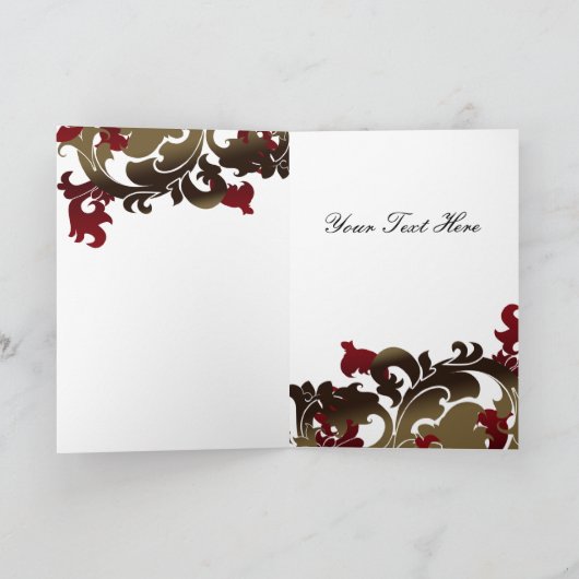 elegante rote blüh Business Dankeschön Karten (Innenseite)