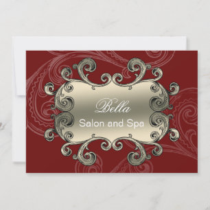 elegante rote blüh Business Dankeschön Karten