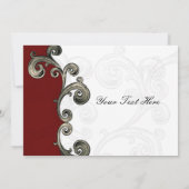 elegante rote blüh Business Dankeschön Karten (Rückseite)