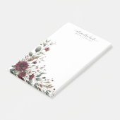 Elegante Rote Blume Bouquet Frame Post-it Klebezettel (angewinkelt)