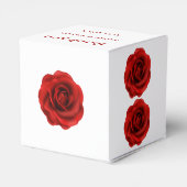 Elegante Rote Blume Hochzeit Geschenkschachtel (Rückseite)
