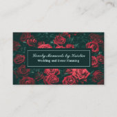 Elegante rote Blume kaufen Visitenkarte (Vorderseite)