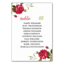 Elegante Rote Blume Personalisiert Hochzeit