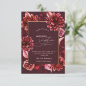 Elegante Rote Blume Probe Abendessen Einladung (Stehend Vorderseite)