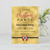 Elegante Rote Bug Krawatte Weihnachten Einladung (Stehend Vorderseite)