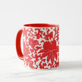 Elegante rote chinesische BlumenTasse Tasse (Vorderseite Links)