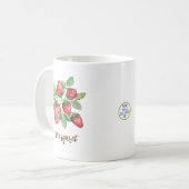 Elegante Rote Erdbeeren Hübsch Personalisiert Kaffeetasse (Vorderseite Links)