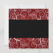 Elegante Rote Feiertage Einladungen (Rückseite)