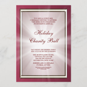 Elegante rote Firmenparty Einladung